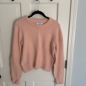 Old Navy Fuzzy Knit Sweater in Light Pink sz M
